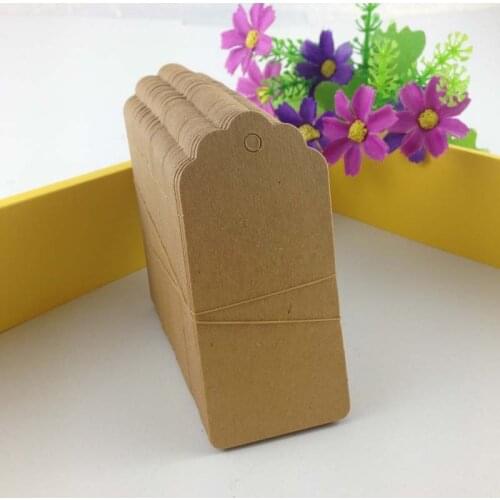 200pcs Kraft Gift Tags Blank Ganment tags Paper Price Tag DIY Packing Cards Hang Tag for Bags/shoes/clothes/jewelry/Gift boxes