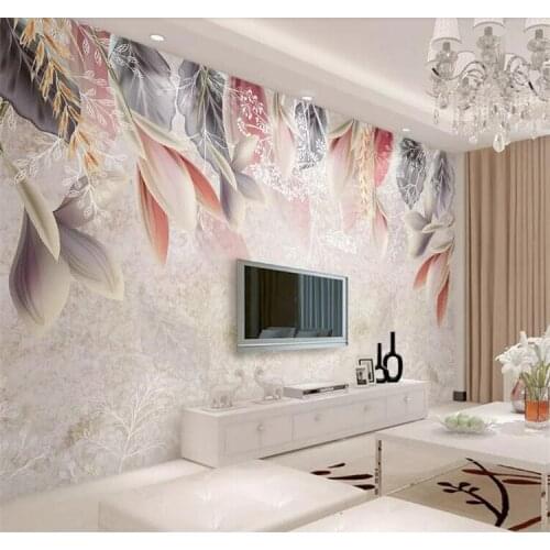 Custom wallpaper 3d photo mural fashion retro hand-painted flowers Nordic minimalist American background 3d wallpaper any size