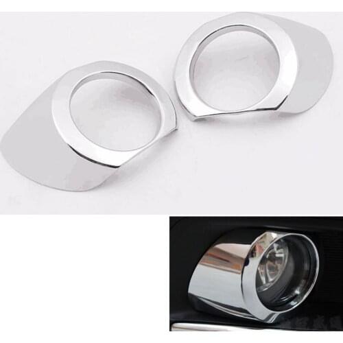 BBQ@FUKA For Suzuki S-Cross Front Fog Light Lamp Chrome Cover Trim 2 PCS Sliver Fog Light Lamp Chrome Cover Trim