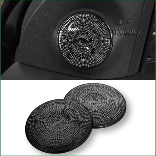 For Mitsubishi Outlander 2013-2018 Interior Door A Column Speaker Ring Circle Audio Sound Speaker Sticker cover Trim Car Styling
