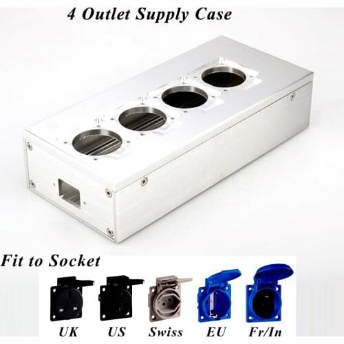 E80 High Quality Full aluminum HIFI EU power case European standard power socket chassis HiFi DIY box