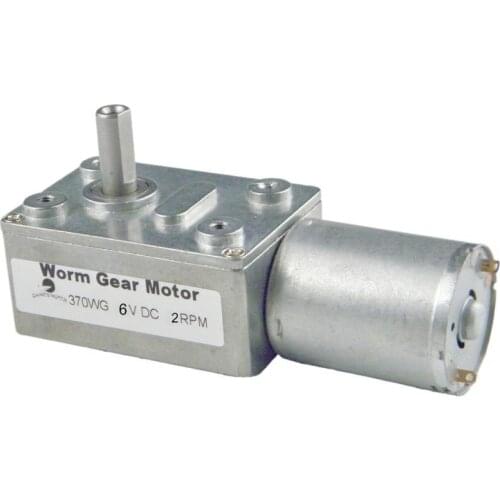 CHANCS DC Gear Motor 370WG 6V DC 2RPM Electric Motor Worm Geared Drive Motor for DIY Parts