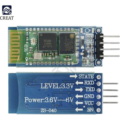 Bluetooth BLE HC-06 For Arduino RS232 Slave Module 4 Pin RF Transceiver With Backplane Board HC06 Wireless