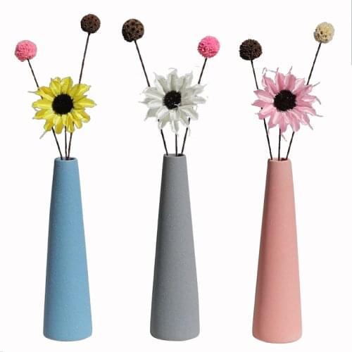 Creative Modern Decorative Vases for Flowers Ceramic Frosted Vase Filler Tower Shape Handmade Flower Vase Decoration Home Table