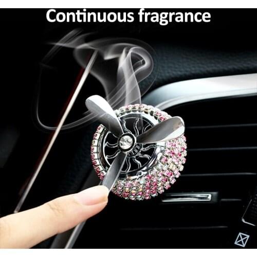Creative Bling Crystal Diamond Cartoon Car Air Freshener Outlet Vent Clip Car Perfume Solid Diffuser Car Accessories For Girls