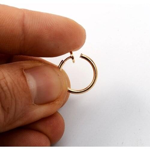 1 Pair Small Without Ear Holes Fake Hoop Clip Earring Ear Charming Brinco Circle Cartilage Earring No Need Hole Piercing Jewelry