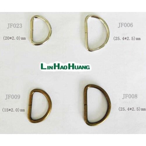 Wholesale 100pcs metal iron D ring for bag,shoes,suitcase adjustable round ring buckle nickle 201506101101