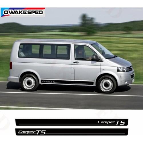 For Volkswagen Transporter Van T4 T5 Bus Beach Edition Side Stripe Sticker Complete Set Car Door Decor Decals