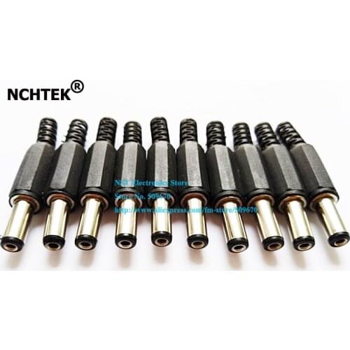 NCHTEK DC 5.5x2.1mm Male Power Plug CCTV Connector/Free DHL shipping/500PCS