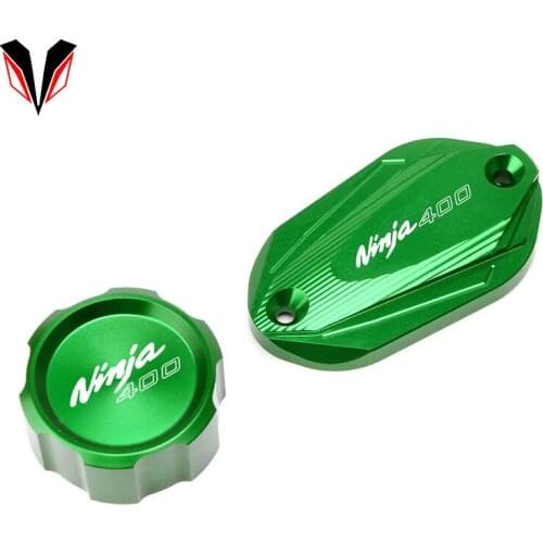 Latest for KAWASAKI NINJA400 NINJA 400 2021 2018 2019 2020 Accessories CNC Brake Fluid Reservoir Cap Cylinder Master Cover