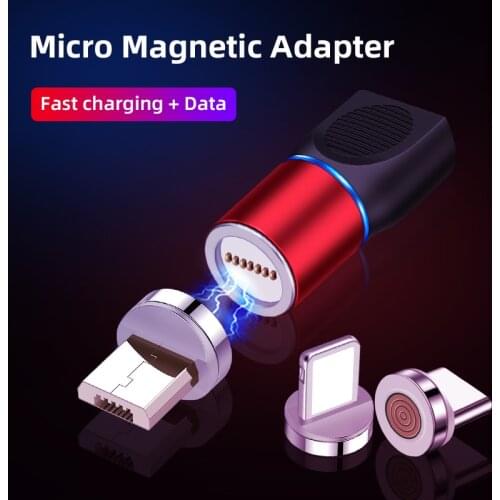 1PC New Type C Magnetic Adapter 3A Fast Charging Type C Female To Male Converter for Android Type C Transfer Micro USB Connector