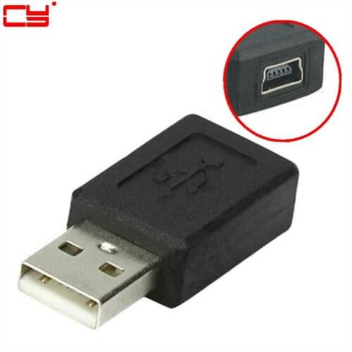 New Black USB 2.0 Type A Female to MiNI USB B Female Adapter Plug Converter usb 2.0 to MINI usb connector wholesale