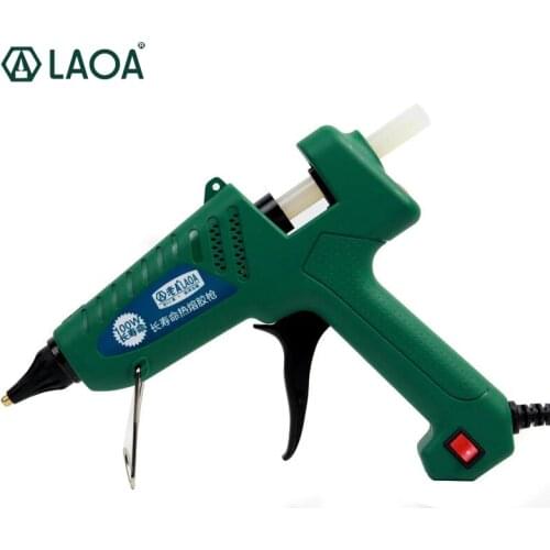 LAOA 100W Hot Air Glue Gun Thermo Electric Heat Temperature Tool Rubber Gun Pistolet a colle silikon tabancasi With EU plug