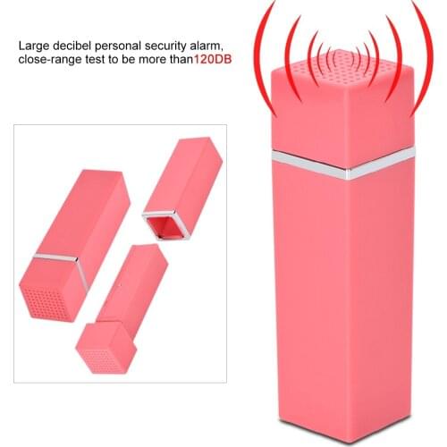 Self Defense Alarm 120dB Lipstick Shape Girl Women Security Protect Alert Personal Safety Scream Loud Keychain Emergency Alarm