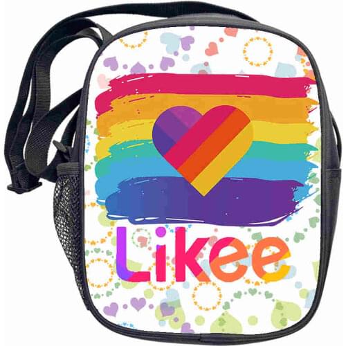 Russia Style LIKEE Handbags Female Zipper Back Pack 3D Print Likee Video App Crossbody Bags for Women Heart Shoulder Bag New