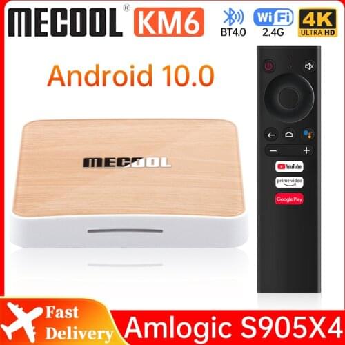 Mecool KM6 Deluxe ATV Android 10 Amlogic S905X4 AndroidTV 10.0 Google Certified Dual WiFi 6 1000M 4GB 64GB Media Player 2G16G