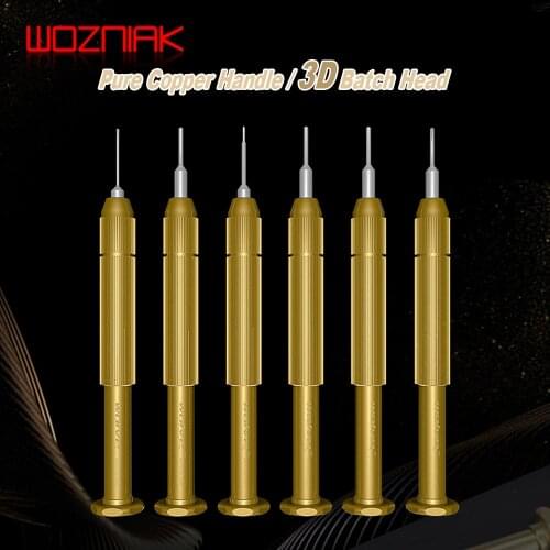 WOZNIAK Pure Copper 3D Screwdriver Super Durable Hardened Batch Head Precise Disassembly Mobile Phone Wrist Watch Dismantling