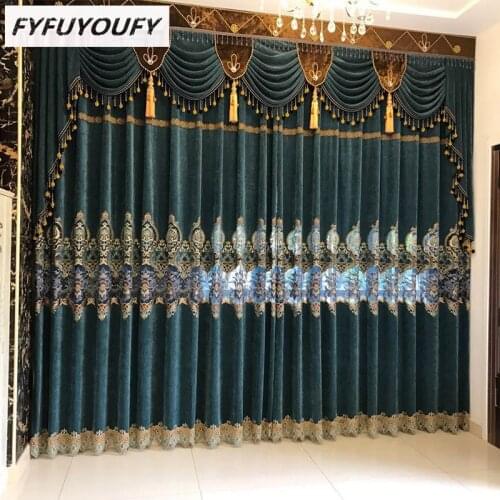1PC Cloth curtain Classic Traditional Chinese Style elegance High-grade Printed curtains Fabric for Window Curtains Blinds