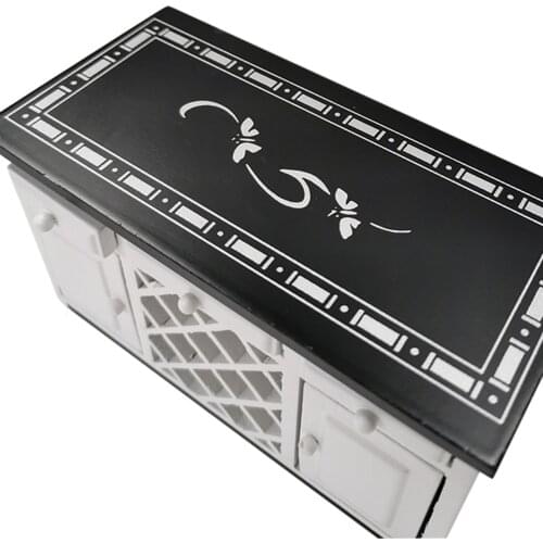 1/12 Dolls House Wooden Modern Kitchen Cooking Cabinet Stove Sink Basin Dining Room Furniture Miniature Accessory