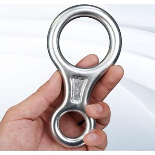 1PCS Outdoor Rock Climbing Descender Figure 8 And 9 Word Rope Rappel Ring Downhill Eight Ring Rappelling Gear Belay Device