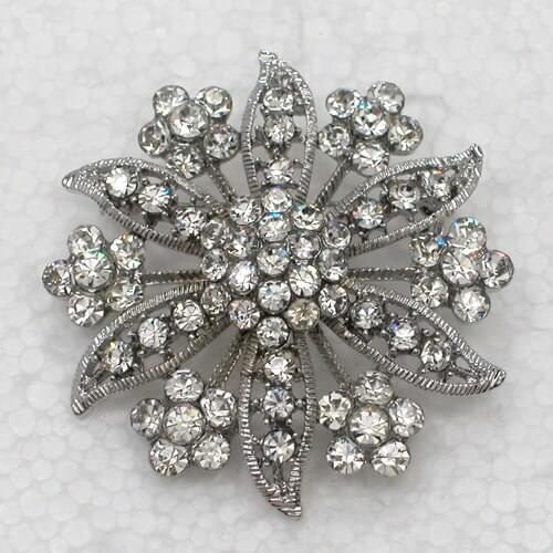 12pcs/lot Wholesale Fashion Brooch Rhinestone Flower Pin brooches & Pendant Wedding Bridal party C101412