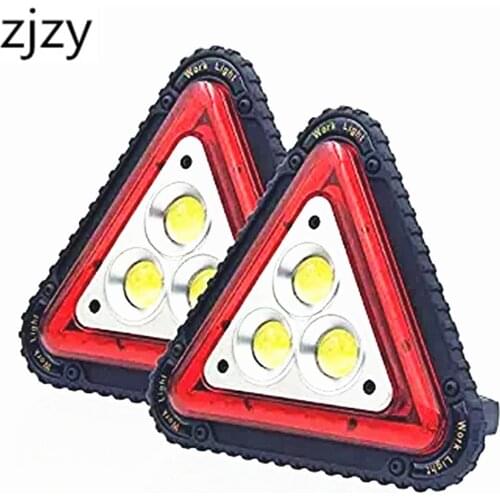 3 COB Triangle Warning Light 30W 1500LM LED Work Light Portable LED Flood Lights for Outdoor Camping Hiking Repairing