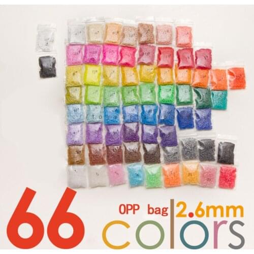 33000pcs 2.6mm Mini Hama Beads 500/Pcs Bag 66 colors perler Available 100% Quality Guarantee PUPUKOU Beads Activity Fuse Beads