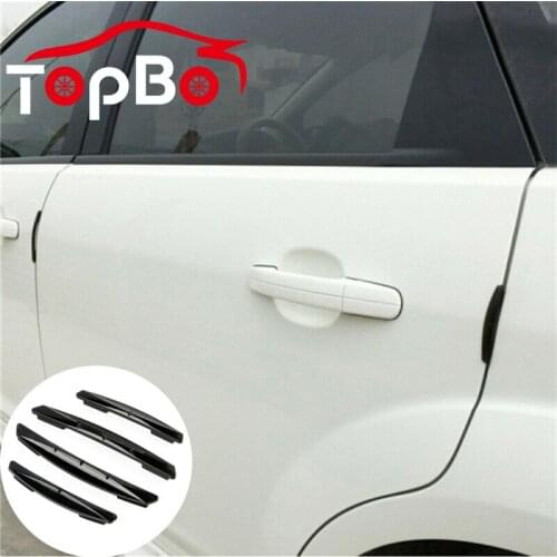 4pcs Car Sticker Car Crash Barriers Door Guard Collision Door Edge Guards Trim Molding Scratch Protector Styling Mouldings