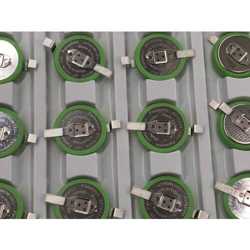 5pcs/lot Panasonic BR1632A/FAN 3V with SMD Foot Button Wide Temperature Battery BR1632A Batteries 125 Degree High Temperature