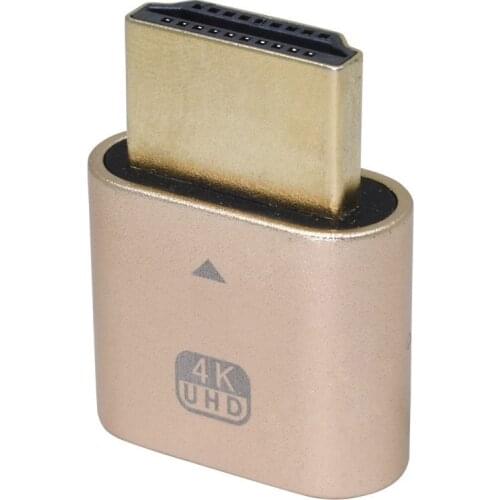 VGA Mining Virtual Display Adapter HDMI 1.4 DDC EDID Dummy Plug Headless Ghost Display Emulator Video card Lock plate