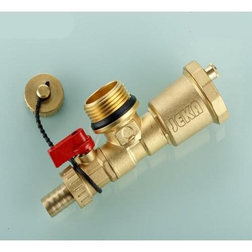 Floor heating accessories water divider three tail pieces brass automatic exhaust valve end tail piece