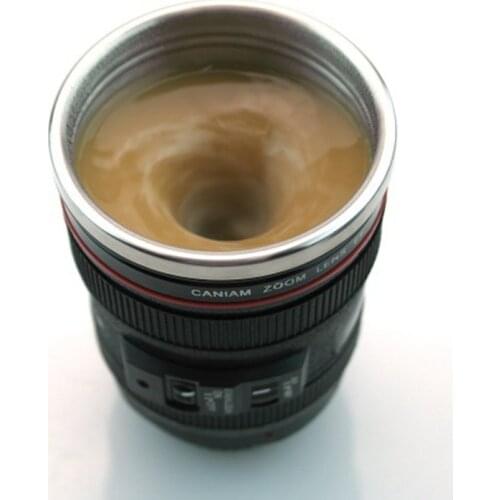 300ml camera automatic mixing coffee cup lens mug electric lazy cup