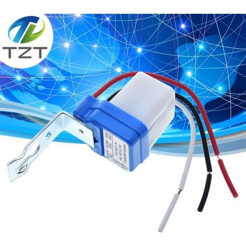 TZT Automatic Auto On Off Photocell Street Light Switch DC AC 220V 50-60Hz 10A Photo Control Photoswitch Sensor Switch