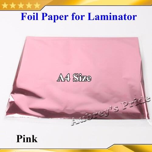 Free Shipping 50Pcs Pink 20x29Cm A4 Hot Stamping Foil Paper Laminator Laminating Transfere on Elegance Cards