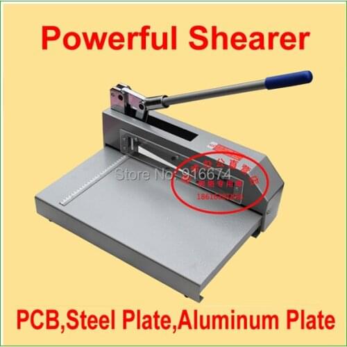 Fast Free shipping Powerful Shear Knife Paper Cutter PCB Board Steel Plate Shearer Cut Aluminium Sheet Cutting Machine