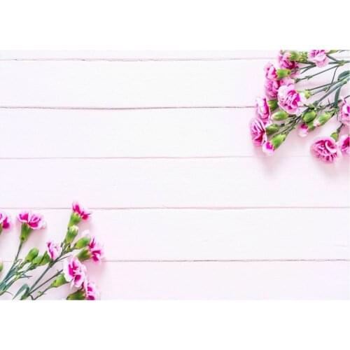 Planks Backdrop Beauty Pink Rose and Wooden Board Photography Background Holiday Celebration Photo Booth Studio Decor