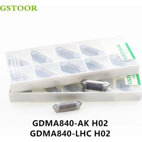 10PCS GDMA840 AK H02 GDMA840 LHC H02 Wheel Blades Turning Tool Lathe Cutter Tool Parts For Aluminum