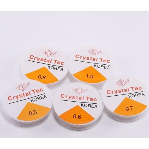 Potosala 0.5-1mm Crystal Stretch Elastic Line Fish Silk Transparent Beading Rope Jewelry Cord String Thread DIY Bracelet Making