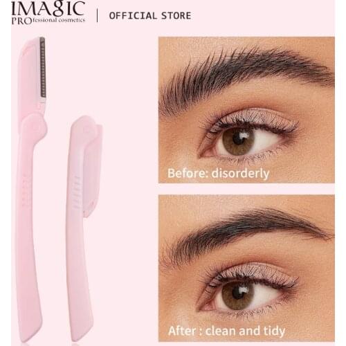 IMAGIC 3-Color Portable Eyebrow Trimmer Foldable Hair Remover Set Womens Facial Razor Eyebrow Trimmer Blade Shaver Beauty Tool