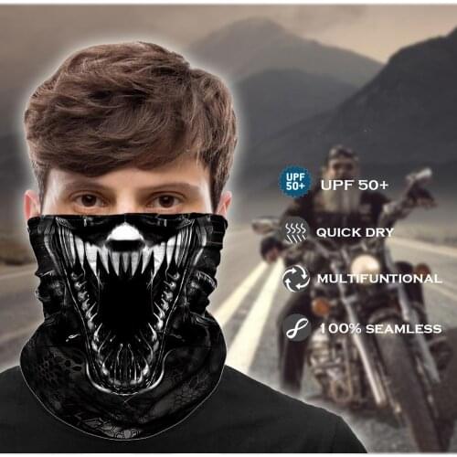 Camouflage Headband Maske Venom Bandana Winter Balaclava Ski Mask Cycling Facemask Hunting Motorcycle Scarfs Skull Neck Buff Men