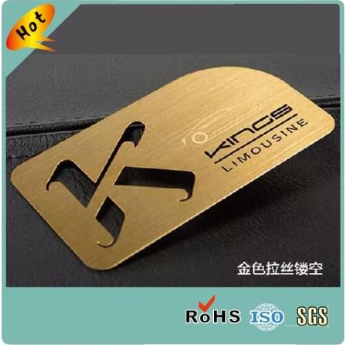 China products gold plated metal business visiting card