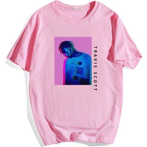 Cool Printed Men Women Travis Scott T Shirt Summer Popular Boys Girls Short Sleeve Tees Tops Casual Cotton Teens Couple T-shirt