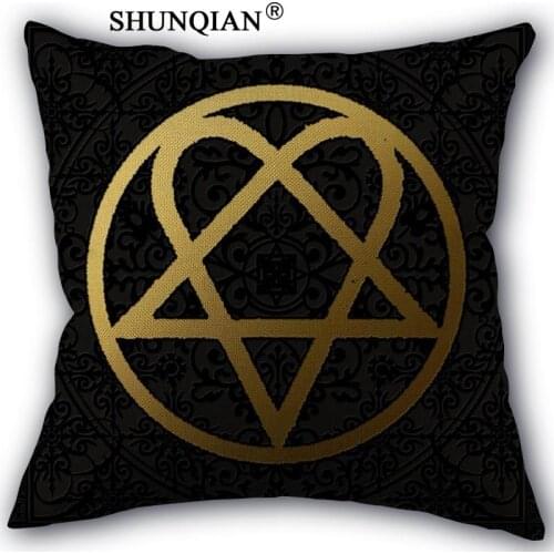 Linen Cotton him heartagram Pillow Cover Custom Print Home Decorative Pillows Cases 45x45cm one side WJY420-9