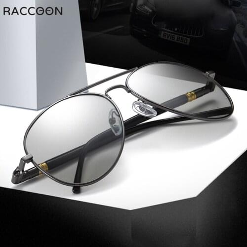 Fashion Photochromic Sunglasses Men Women Chameleon Polarized Pilot Sun Glasses Anti-glare Driving Eyeglasses UV400