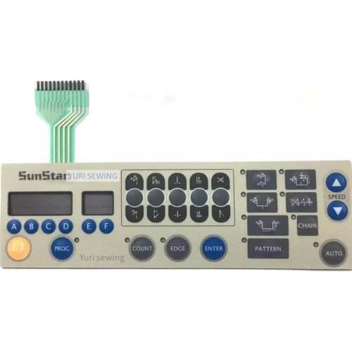10PCS SUNSTAR KM250A/250B/350/506/530/640 operation panel board membrane sticker keypad industrial sewing machine spare parts