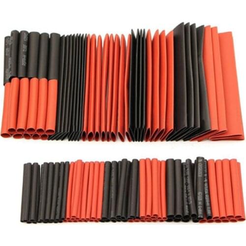 127Pcs Boxed 2:1 Heat Shrink Tube Polyolefin Heat Cable Wire Shrink Tube Shrinkable Sleeve Insulation Wire Shrink Cable DIY