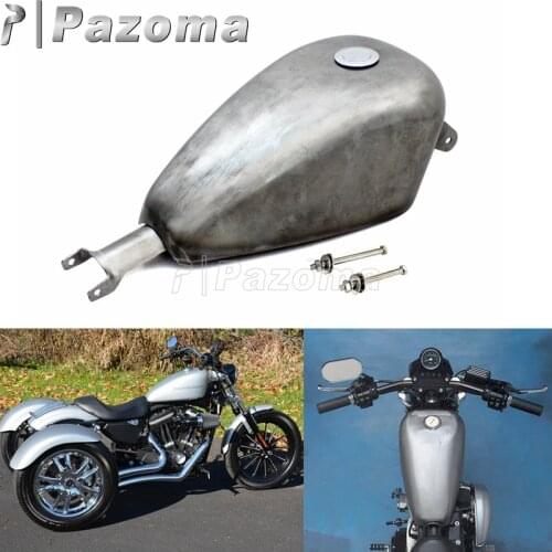 2.4 Gallon Gas Tank Motorcycle Unpainted EFI Fuel Tank for Harley Sportster XL XL883 XL1200 X48 X72 2007-2017