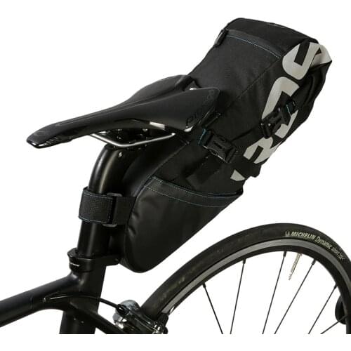 Bicycle Tail Bag Wrap-up Closure Volume Extendable 8L10L Seat Post Storage Pack MTB Road Bike Pannier Pouch 131414