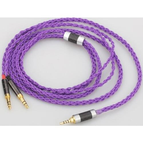 High Quality HIFI 8 Cores Silver Plated Headphone Upgrade Cables for Sundara Aventho focal elegia t1 t5p D7200 D600 D7100MDR-Z7