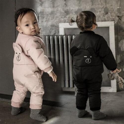 Winter Kids Infant Boys Girls Thick Warm Cartoon Jumpsuit Children Outerwear 0-24M Newborn Clothes Down Cotton Baby Rompers